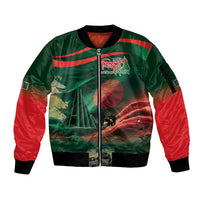 Bangladesh Victory Day Sleeve Zip Bomber Jacket National Martyrs' Memorial - Wonder Print Shop