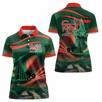 Bangladesh Victory Day Women Polo Shirt National Martyrs' Memorial - Wonder Print Shop