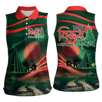 Bangladesh Victory Day Women Sleeveless Polo Shirt National Martyrs' Memorial - Wonder Print Shop