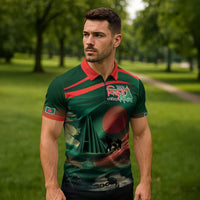 Bangladesh Victory Day Zipper Polo Shirt National Martyrs' Memorial - Wonder Print Shop