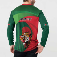 Royal Bengal Tiger Bangladesh Personalized Button Sweatshirt - Wonder Print Shop
