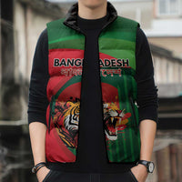 Royal Bengal Tiger Bangladesh Personalized Sleeveless Puffer Jacket - Wonder Print Shop