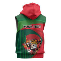 Royal Bengal Tiger Bangladesh Personalized Sleeveless Zip Hoodie - Wonder Print Shop