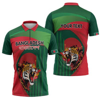 Royal Bengal Tiger Bangladesh Personalized Zipper Polo Shirt - Wonder Print Shop