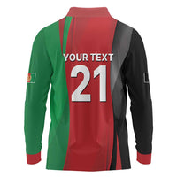 Custom Afghanistan Cricket Spirit 2026 Long Sleeve Polo Shirt World T20 Edition - Wonder Print Shop