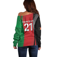 Custom Afghanistan Cricket Spirit 2026 Off Shoulder Sweater World T20 Edition - Wonder Print Shop