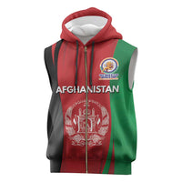 Custom Afghanistan Cricket Spirit 2026 Sleeveless Zip Hoodie World T20 Edition - Wonder Print Shop