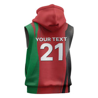 Custom Afghanistan Cricket Spirit 2026 Sleeveless Zip Hoodie World T20 Edition - Wonder Print Shop