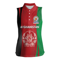 Custom Afghanistan Cricket Spirit 2026 Women Sleeveless Polo Shirt World T20 Edition - Wonder Print Shop