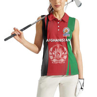 Custom Afghanistan Cricket Spirit 2026 Women Sleeveless Polo Shirt World T20 Edition - Wonder Print Shop