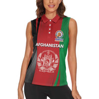 Custom Afghanistan Cricket Spirit 2026 Women Sleeveless Polo Shirt World T20 Edition - Wonder Print Shop
