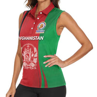 Custom Afghanistan Cricket Spirit 2026 Women Sleeveless Polo Shirt World T20 Edition - Wonder Print Shop