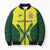 Custom Australia Cricket Spirit 2026 Bomber Puffer Jacket World T20 Edition - Wonder Print Shop