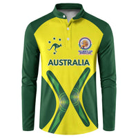 Custom Australia Cricket Spirit 2026 Button Sweatshirt World T20 Edition - Wonder Print Shop