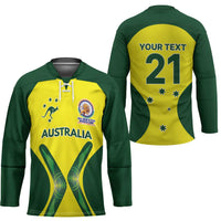Custom Australia Cricket Spirit 2026 Hockey Jersey World T20 Edition - Wonder Print Shop