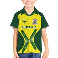 Custom Australia Cricket Spirit 2026 Kid Hawaiian Shirt World T20 Edition - Wonder Print Shop