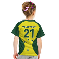 Custom Australia Cricket Spirit 2026 Kid T Shirt World T20 Edition - Wonder Print Shop