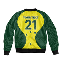 Custom Australia Cricket Spirit 2026 Sleeve Zip Bomber Jacket World T20 Edition - Wonder Print Shop