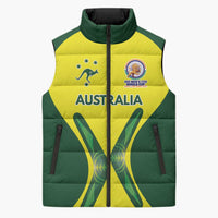 Custom Australia Cricket Spirit 2026 Sleeveless Puffer Jacket World T20 Edition - Wonder Print Shop