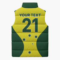 Custom Australia Cricket Spirit 2026 Sleeveless Puffer Jacket World T20 Edition - Wonder Print Shop