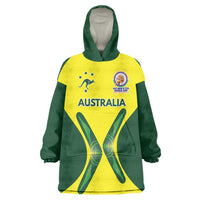 Custom Australia Cricket Spirit 2026 Wearable Blanket Hoodie World T20 Edition - Wonder Print Shop