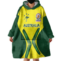 Custom Australia Cricket Spirit 2026 Wearable Blanket Hoodie World T20 Edition - Wonder Print Shop