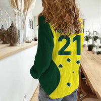 Custom Australia Cricket Spirit 2026 Women Casual Shirt World T20 Edition - Wonder Print Shop