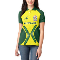 Custom Australia Cricket Spirit 2026 Women Polo Shirt World T20 Edition - Wonder Print Shop