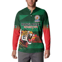 Custom Bangladesh Cricket Spirit 2026 Button Sweatshirt World T20 Edition - Rising Sun - Wonder Print Shop