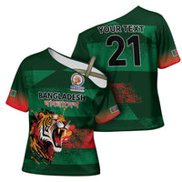 Custom Bangladesh Cricket Spirit 2026 Cross Shoulder Shirt World T20 Edition - Rising Sun - Wonder Print Shop