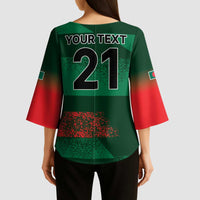Custom Bangladesh Cricket Spirit 2026 Kimono Sleeve Blouse World T20 Edition - Rising Sun - Wonder Print Shop