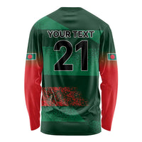 Custom Bangladesh Cricket Spirit 2026 Long Sleeve Shirt World T20 Edition - Rising Sun - Wonder Print Shop