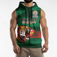 Custom Bangladesh Cricket Spirit 2026 Sleeveless Zip Hoodie World T20 Edition - Rising Sun - Wonder Print Shop