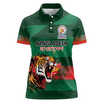 Custom Bangladesh Cricket Spirit 2026 Women Polo Shirt World T20 Edition - Rising Sun - Wonder Print Shop