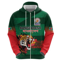 Custom Bangladesh Cricket Spirit 2026 Zip Hoodie World T20 Edition - Rising Sun - Wonder Print Shop