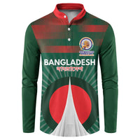 Custom Bangladesh Cricket Spirit 2026 Button Sweatshirt World T20 Edition - Bengal Tiger - Wonder Print Shop