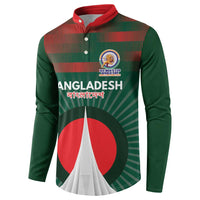 Custom Bangladesh Cricket Spirit 2026 Button Sweatshirt World T20 Edition - Bengal Tiger - Wonder Print Shop