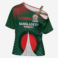 Custom Bangladesh Cricket Spirit 2026 Cross Shoulder Shirt World T20 Edition - Bengal Tiger - Wonder Print Shop