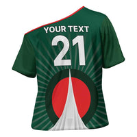 Custom Bangladesh Cricket Spirit 2026 Cross Shoulder Shirt World T20 Edition - Bengal Tiger - Wonder Print Shop