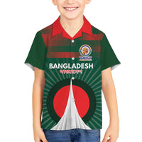 Custom Bangladesh Cricket Spirit 2026 Kid Hawaiian Shirt World T20 Edition - Bengal Tiger - Wonder Print Shop