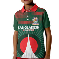 Custom Bangladesh Cricket Spirit 2026 Kid Polo Shirt World T20 Edition - Bengal Tiger - Wonder Print Shop