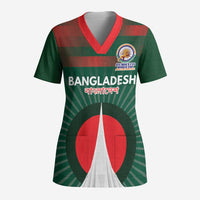 Custom Bangladesh Cricket Spirit 2026 Scrub Top World T20 Edition - Bengal Tiger - Wonder Print Shop