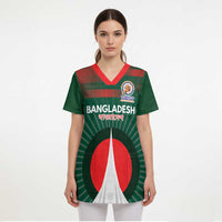 Custom Bangladesh Cricket Spirit 2026 Scrub Top World T20 Edition - Bengal Tiger - Wonder Print Shop