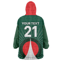Custom Bangladesh Cricket Spirit 2026 Wearable Blanket Hoodie World T20 Edition - Bengal Tiger - Wonder Print Shop