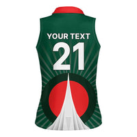 Custom Bangladesh Cricket Spirit 2026 Women Sleeveless Polo Shirt World T20 Edition - Bengal Tiger - Wonder Print Shop
