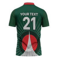 Custom Bangladesh Cricket Spirit 2026 Zipper Polo Shirt World T20 Edition - Bengal Tiger - Wonder Print Shop