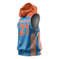 Custom India Cricket Spirit 2026 Sleeveless Hoodie World T20 Edition - Wonder Print Shop