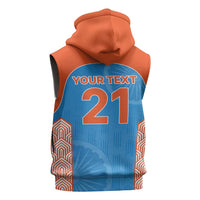 Custom India Cricket Spirit 2026 Sleeveless Zip Hoodie World T20 Edition - Wonder Print Shop