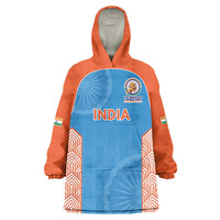 Custom India Cricket Spirit 2026 Wearable Blanket Hoodie World T20 Edition - Wonder Print Shop