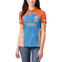 Custom India Cricket Spirit 2026 Women Polo Shirt World T20 Edition - Wonder Print Shop
